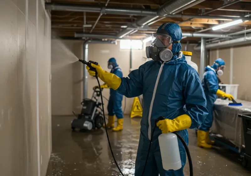 Basement Sanitization and Antimicrobial Treatment process in Cloquet, MN