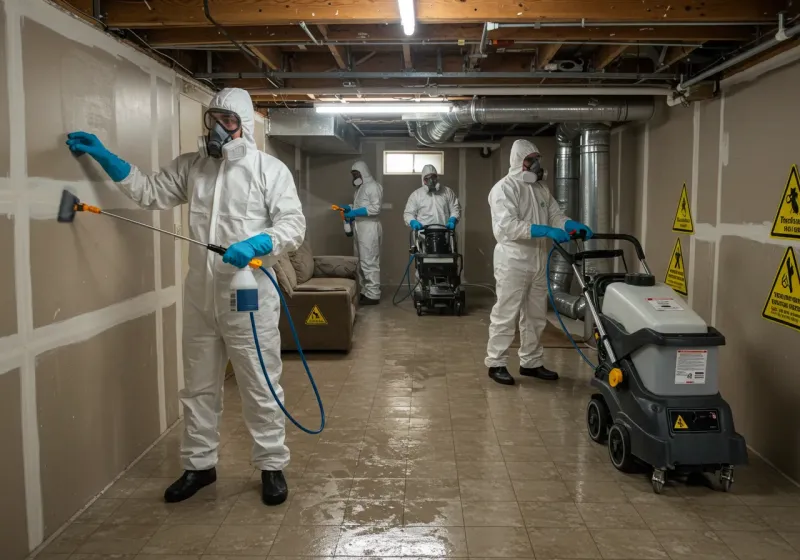 Basement Moisture Removal and Structural Drying process in Cloquet, MN
